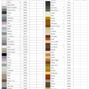 Glide Thread Color Chart Pg #1
